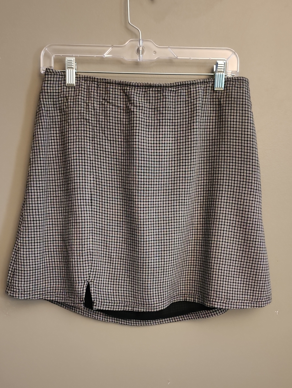 American Eagle Outfitters Black and White Checked Mini Skirt